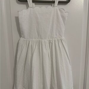White Scalloped Dress